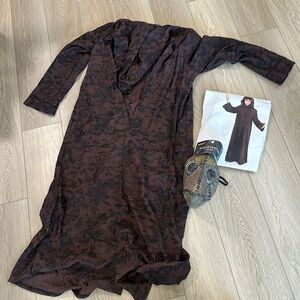 Kids Large Brown Cloak and Plague Doctor Mask